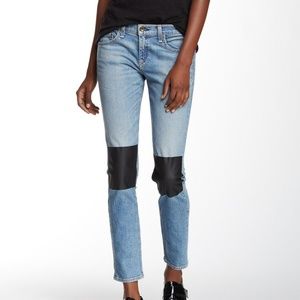 NWOT Rag & Bone Tomboy Solid Patch Jean Size 25